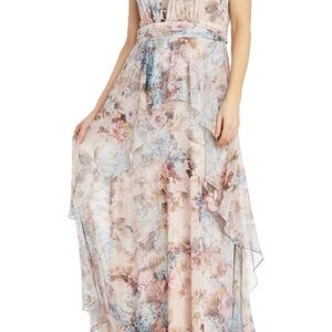 R&M Richards Floral High-Low Dress